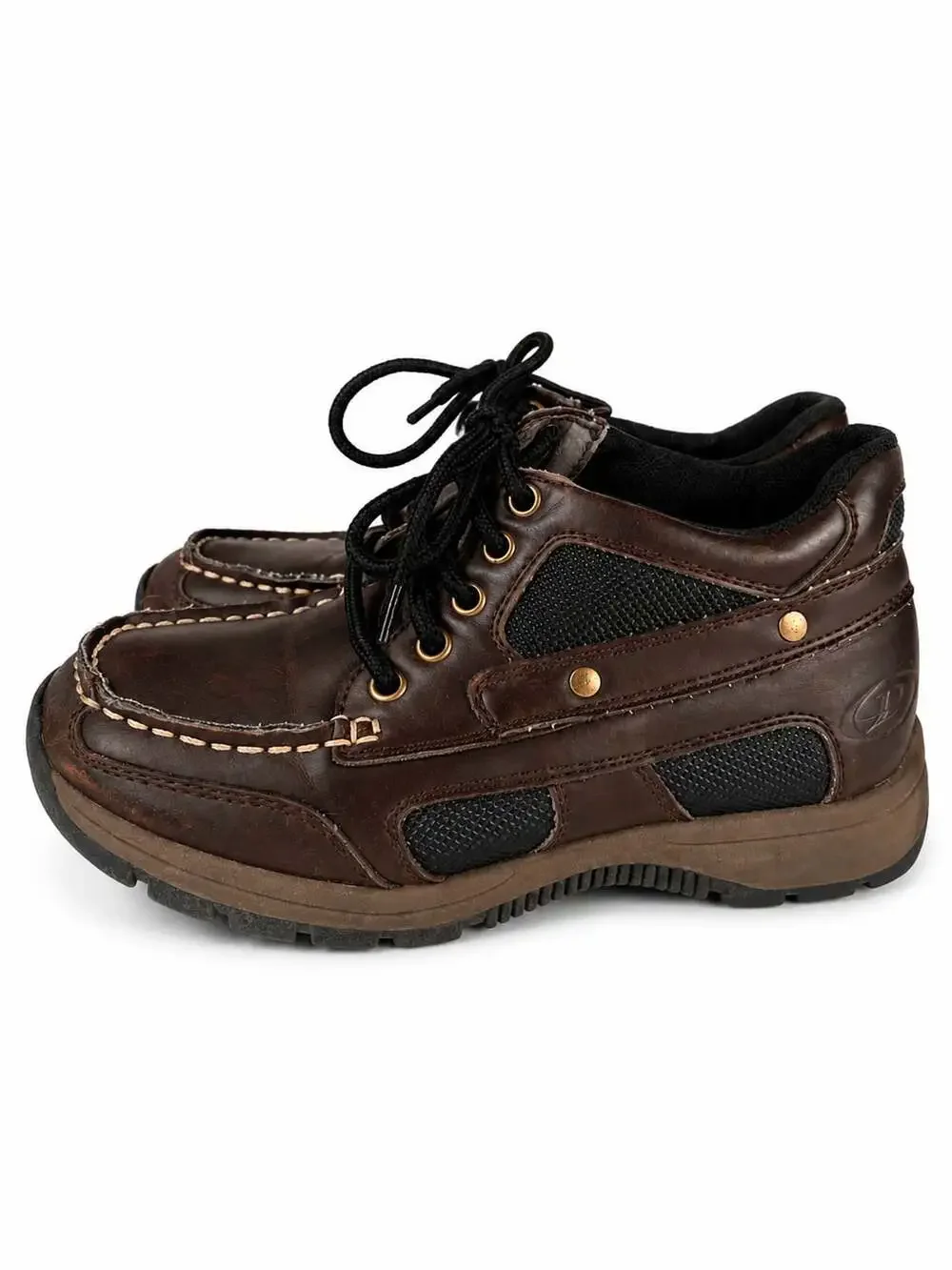 The Children's Place Boys Brown Moc-Toe Lace-Up Ankle Boots